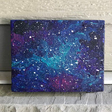 Paint your own Galaxy Canvas Art Kit; (Age 6+) VIDEO LINK INCLUDED