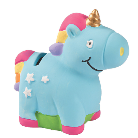 Paint Your Own Unicorn Piggy Bank (Ages 5+)